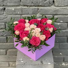 Композиция моя любовь в Петрозаводске Цветочная композиция из Розы в коробке в Петрозаводске