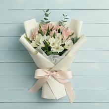 Букет Утренний поцелуй в Петрозаводске Букет цветов из:  Альстромерии в Петрозаводске
