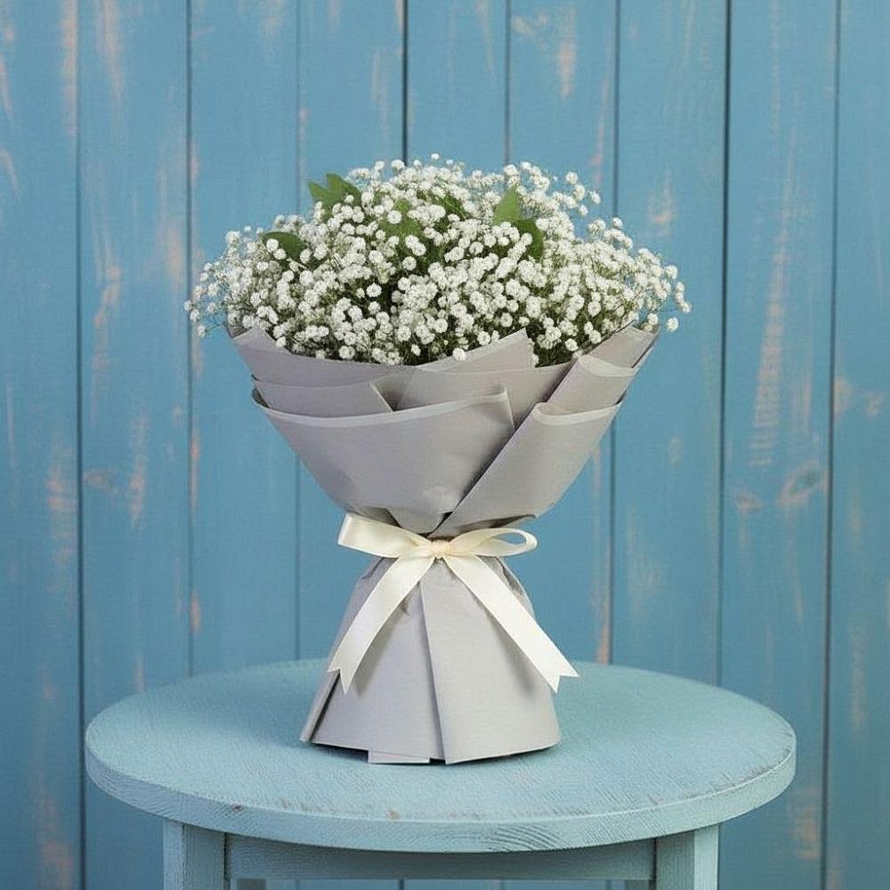 Букет Белые гипсофилы в Петрозаводске Букет цветов из: Гипсофила в Петрозаводске