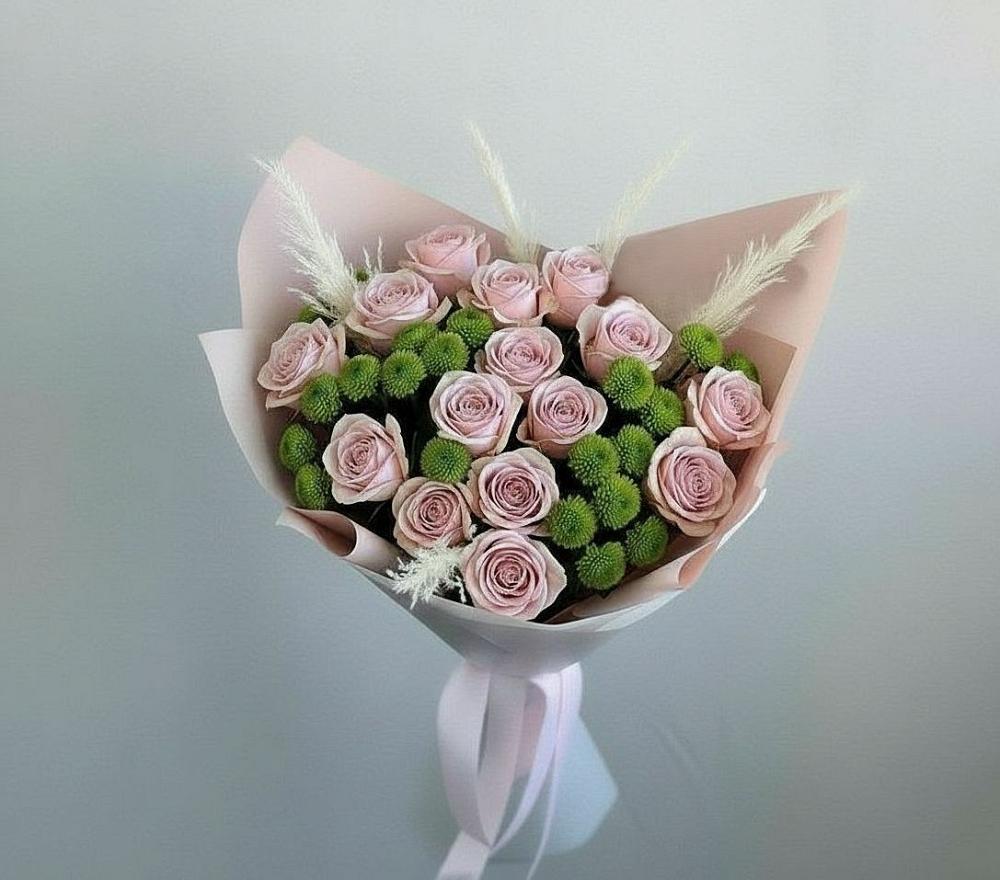 Букет доброе утро в Петрозаводске Букет цветов из: Розы и Хризантемы в Петрозаводске