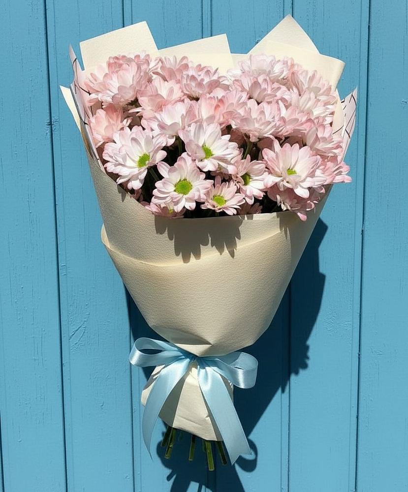 Букет Розовые хризантемы в Петрозаводске Букет цветов из: Хризантемы в Петрозаводске