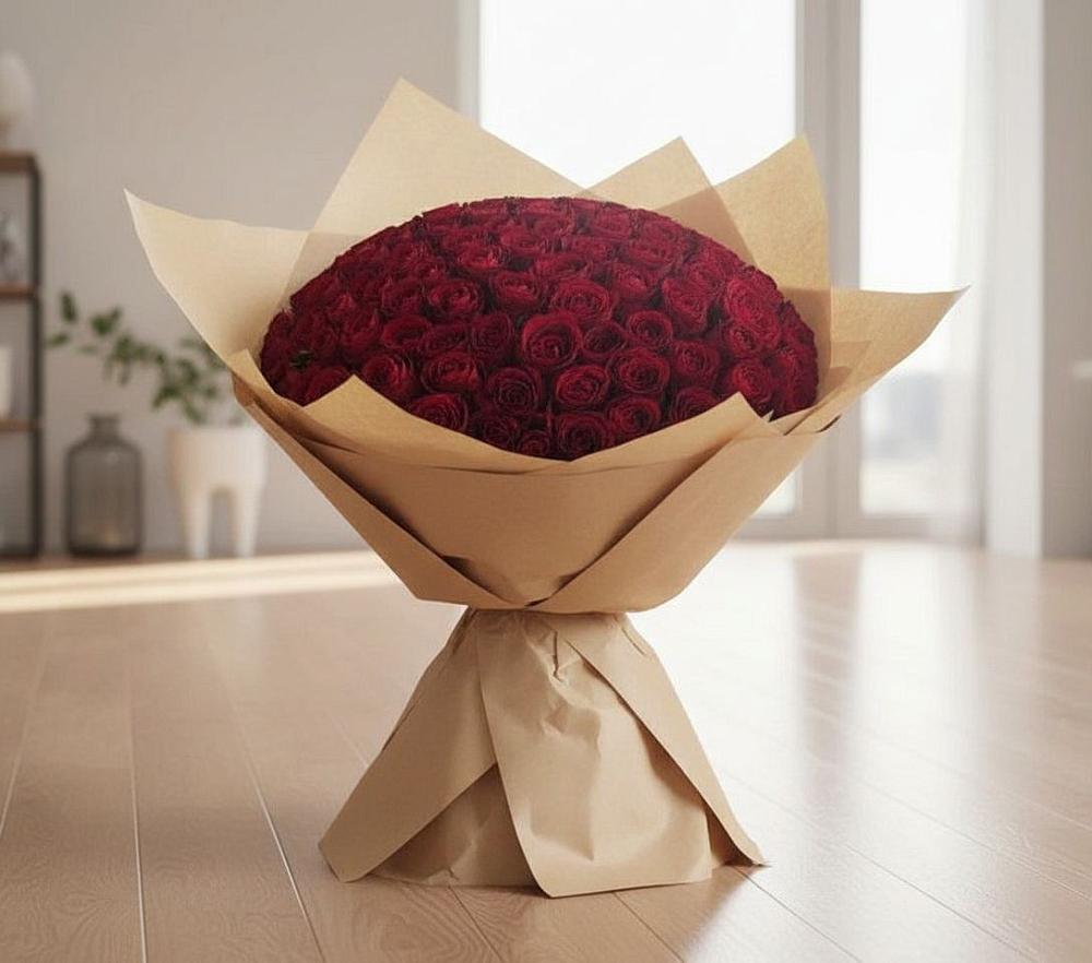 Букет 101 Красная роза в Петрозаводске