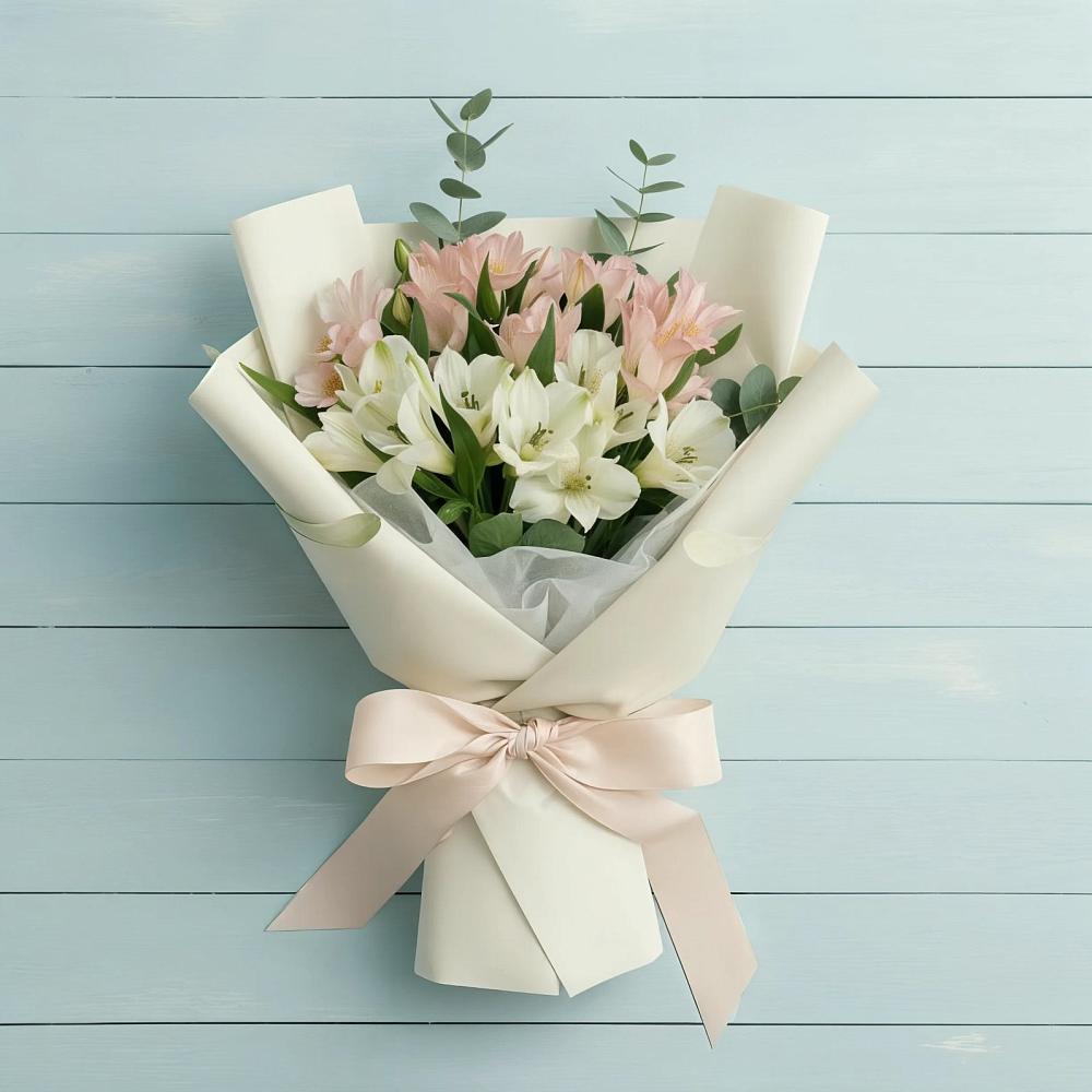 Букет Утренний поцелуй в Петрозаводске Букет цветов из: Альстромерии в Петрозаводске