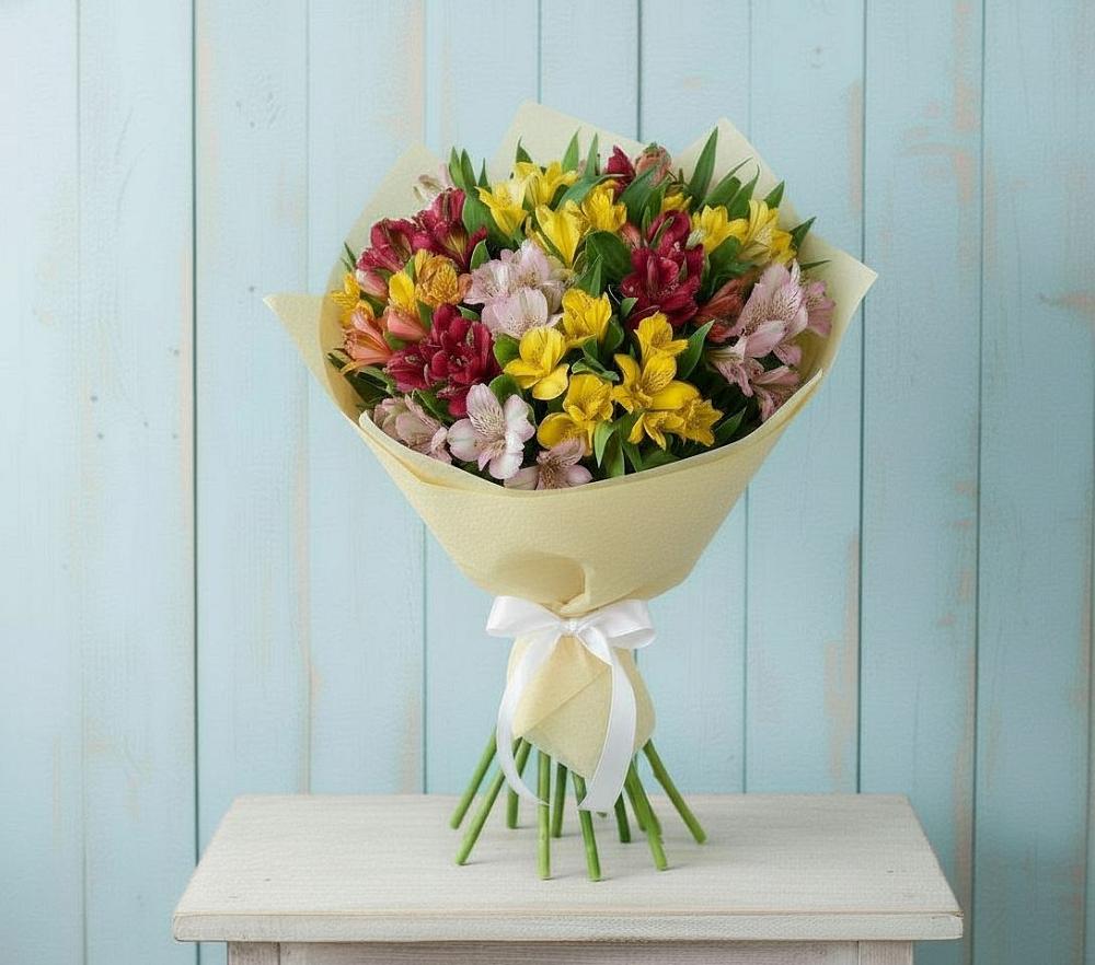 Букет Летние краски в Петрозаводске Букет цветов из: Альстромерии в Петрозаводске