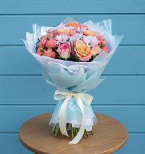 Букет цветов из:  Хризантемы и Розы #REPLACE_PRED# Петрозаводске