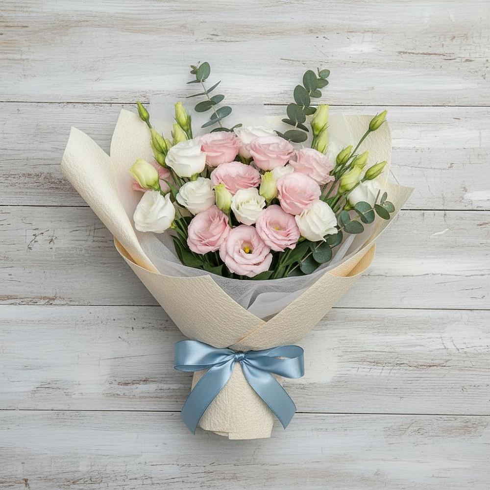 Букет шампанское в Петрозаводске Букет цветов из: Лизиантусы в Петрозаводске